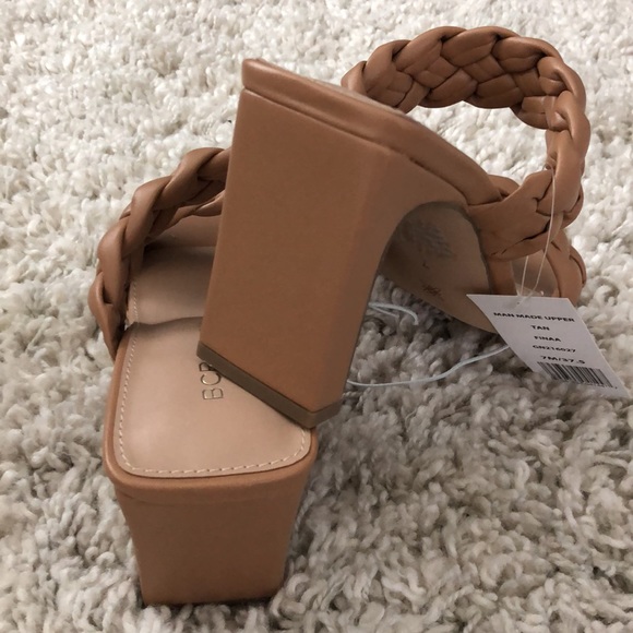NWT Woven Braided 2 Strap Square Toe Dress Sandal - Picture 5 of 9